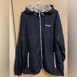 Disneyland Resort Navy Windbreaker Full Zip Hooded Jacket Men’s XL